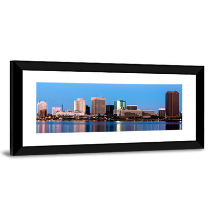 Norfolk Skyline at Twilight Wall Art