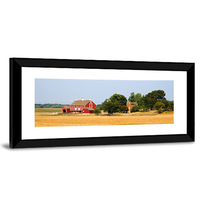Gettysburg Farm Field Wall Art as a framed print