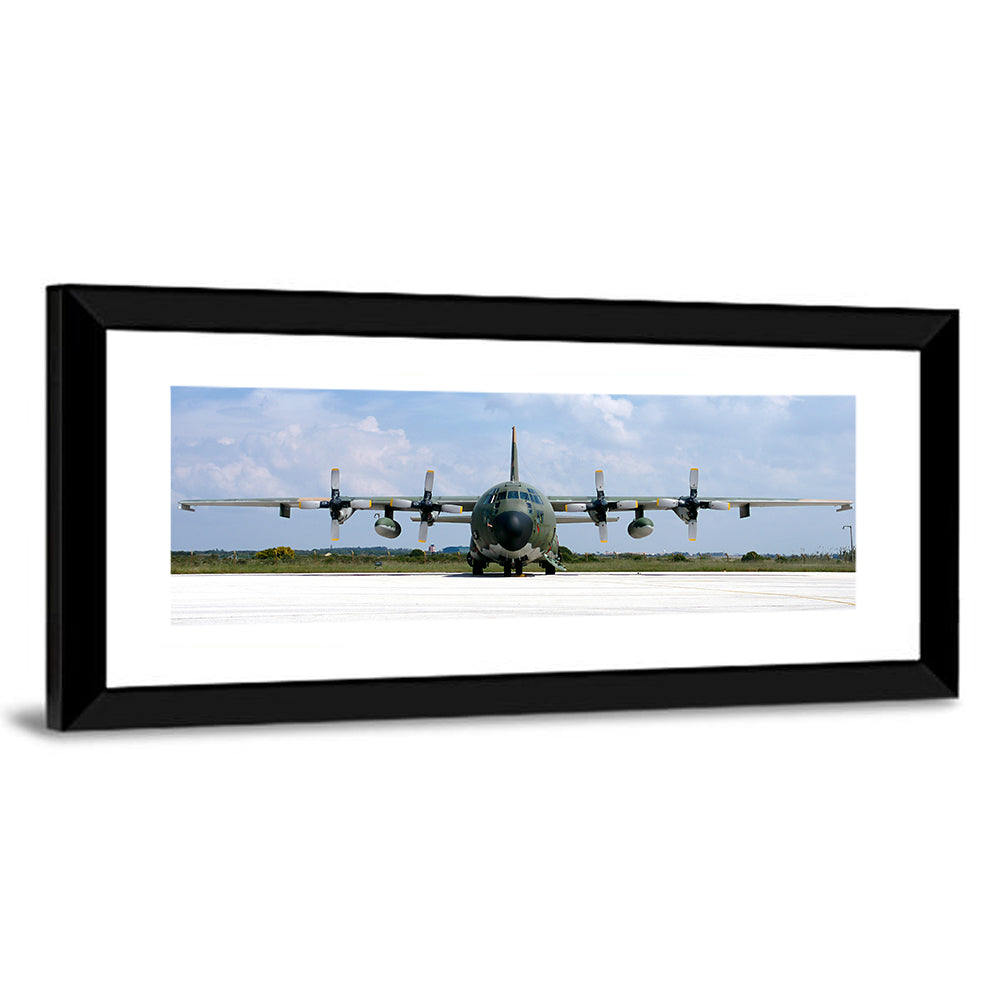 Camo Military Transport Aircraft Wall Art