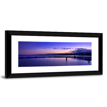 Lake Balaton Twilight Pier Wall Art