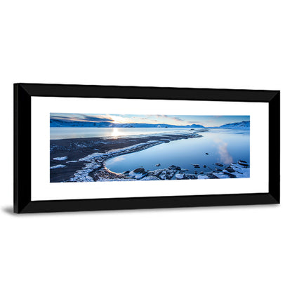 Lake Kleifarvatn Icy Shoreline Wall Art