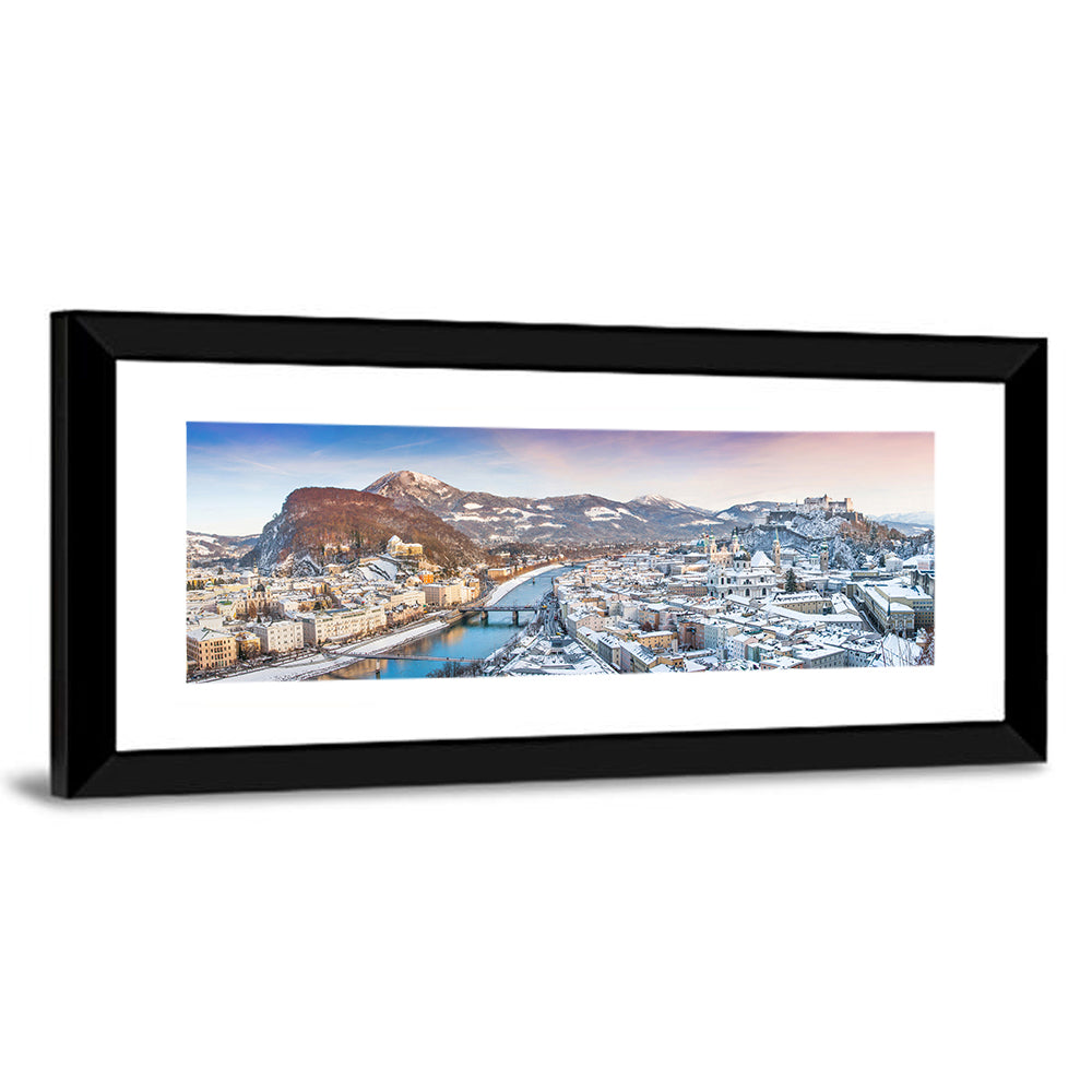 Salzburg Winter Skyline Wall Art