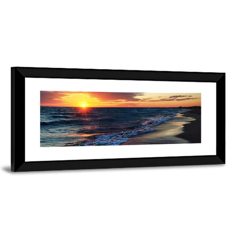 Lake Balkhash Golden Dusk Wall Art