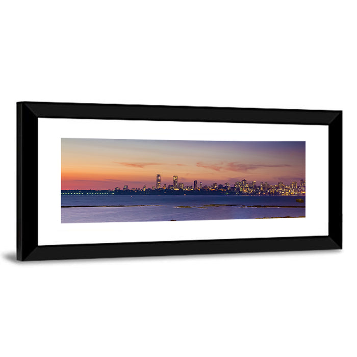 Mumbai Skyline at Dusk Wall Art as a framed print
