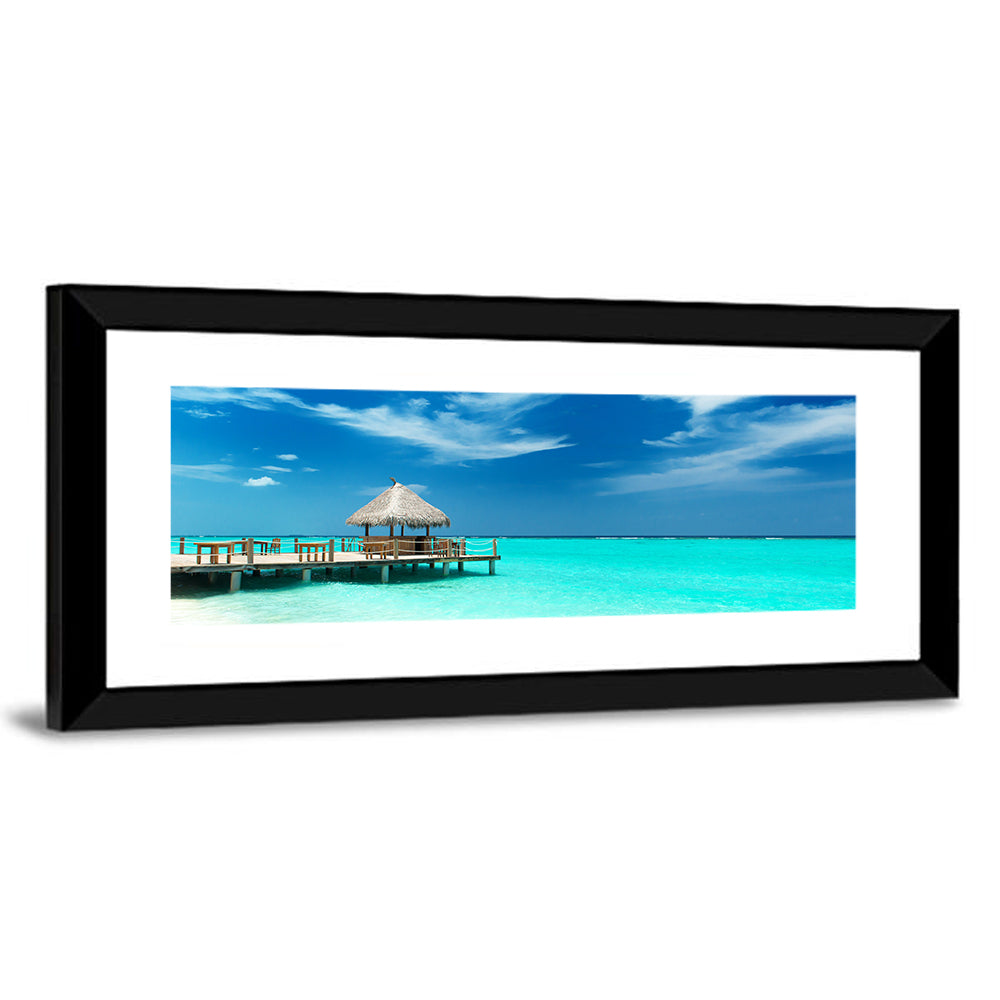 Thatched Beach Bar Pier Wall Art