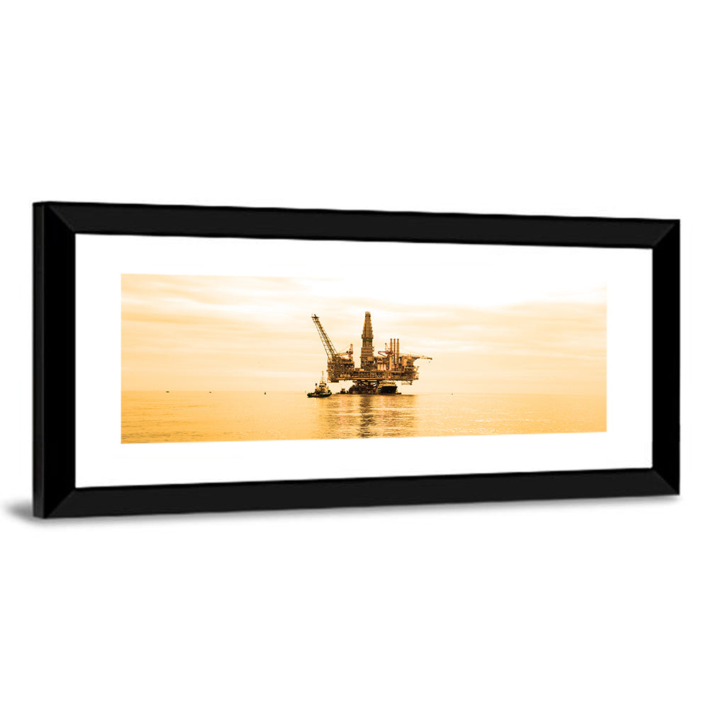 Golden Hour Oil Rig Wall Art