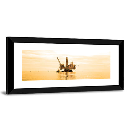 Golden Hour Oil Rig Wall Art