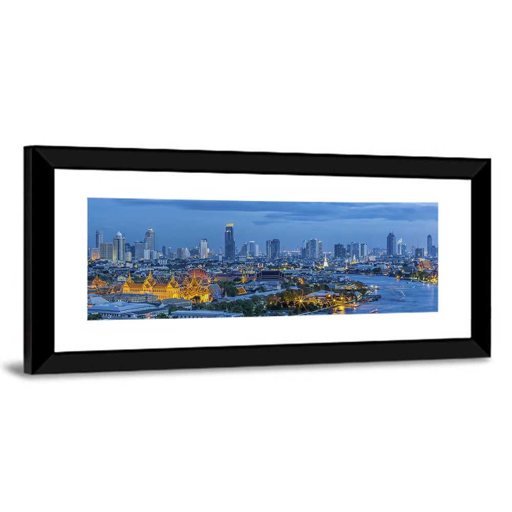 Bangkok Skyline at Blue Hour Wall Art