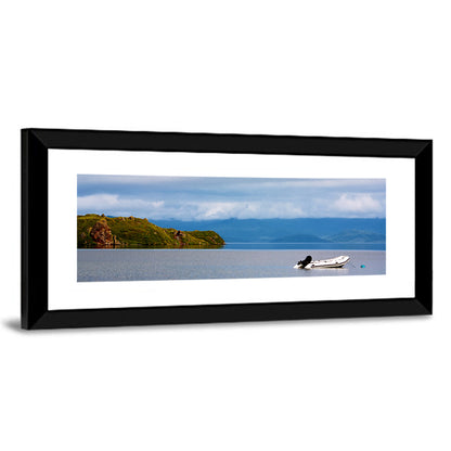 Kronotskое Lake with Boat Wall Art