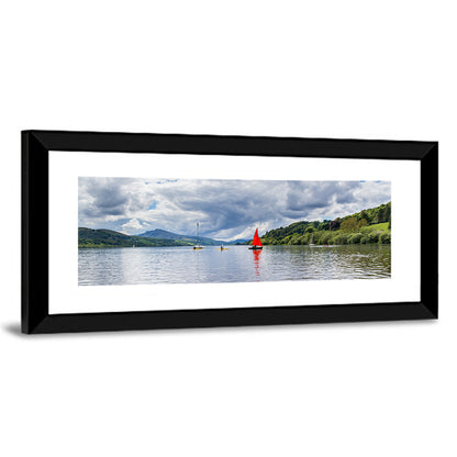 Bala Lake Sailboat Reflection Wall Art