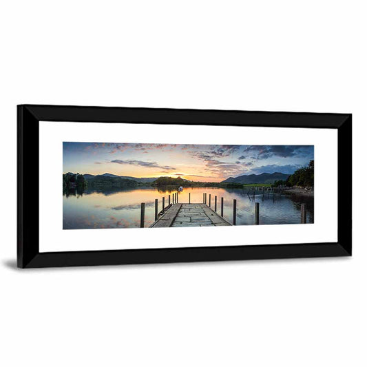 Derwent Water Stone Pier Sunset Wall Art