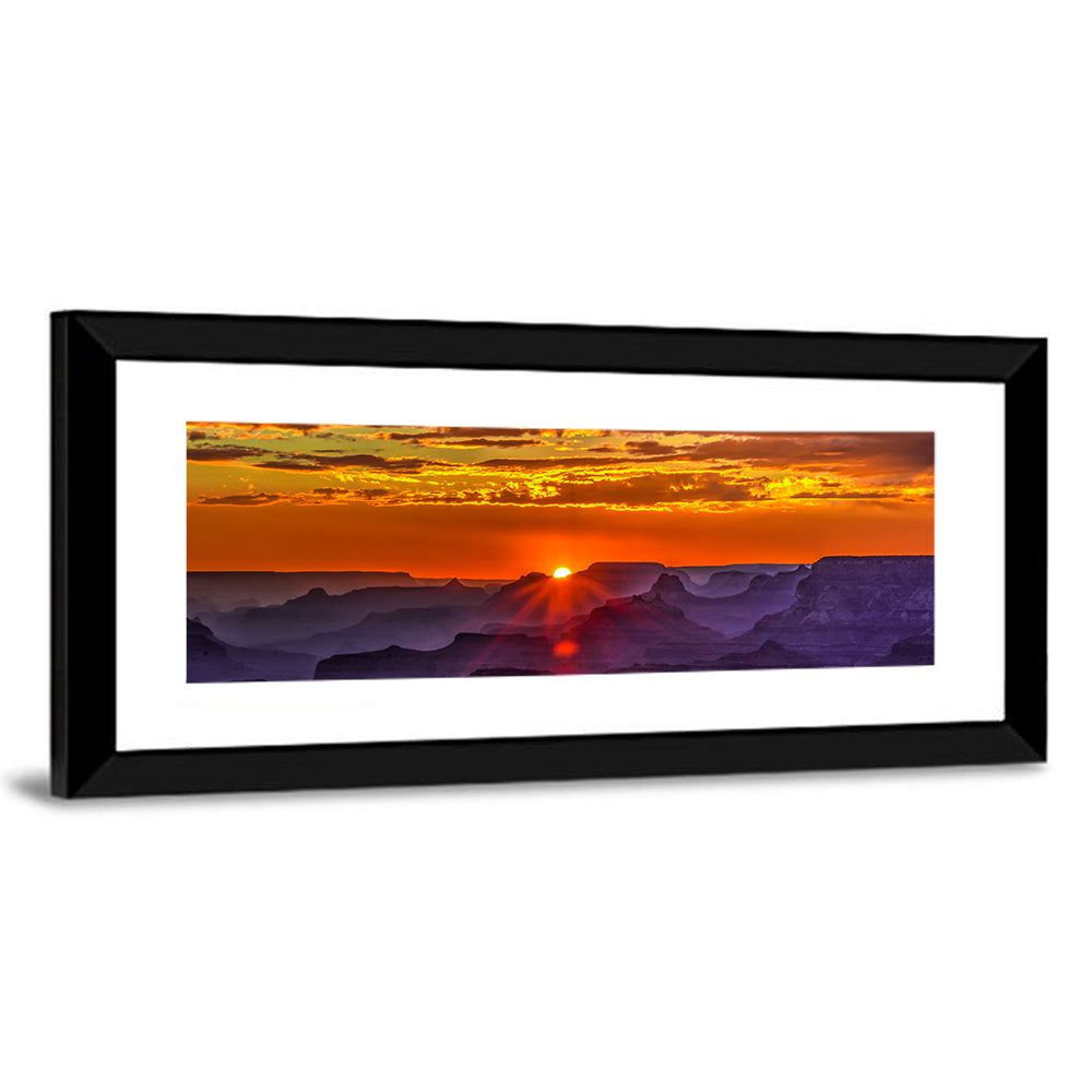 Lipan Point Sunset Sunburst Wall Art