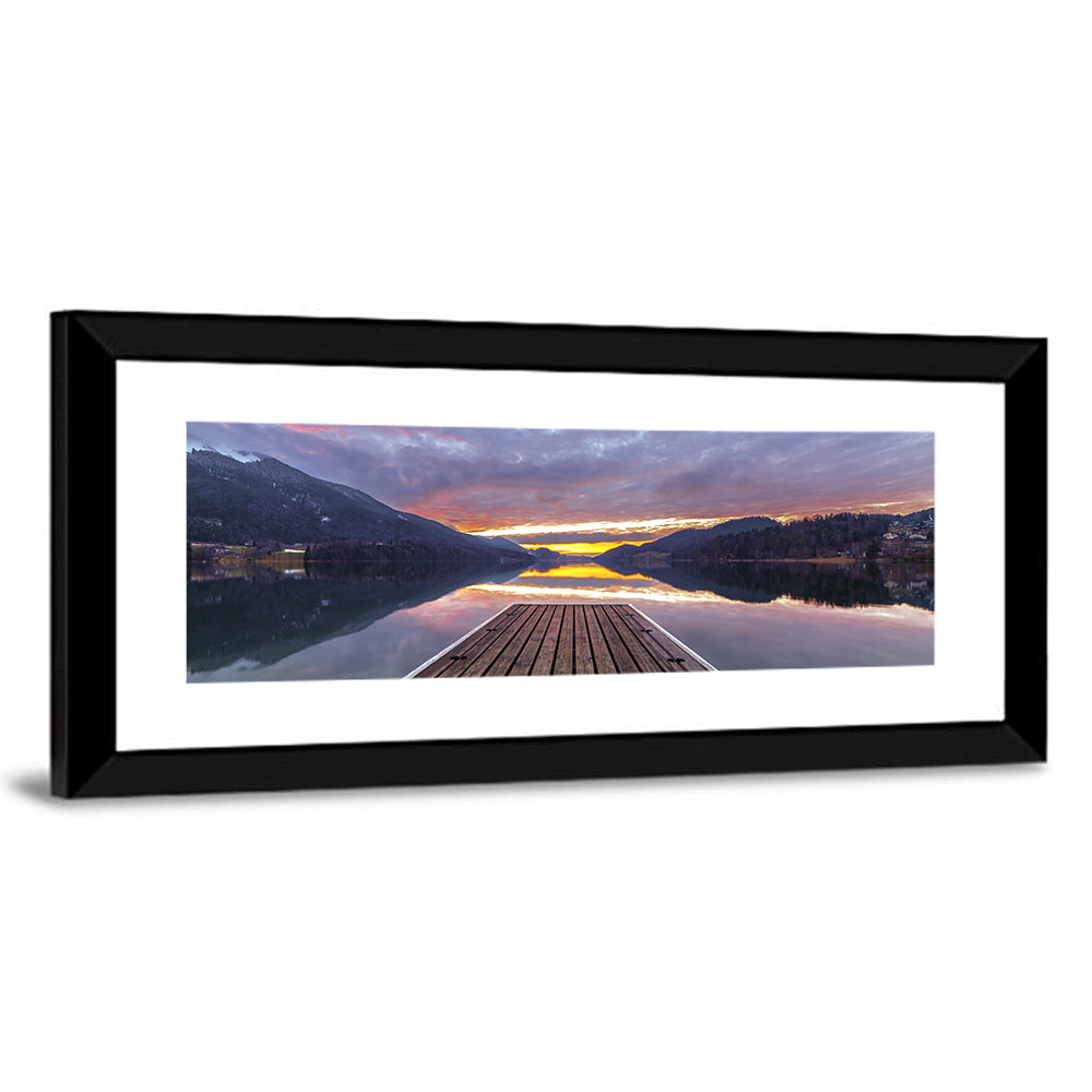 Fuschlsee Pier at Sunset Wall Art