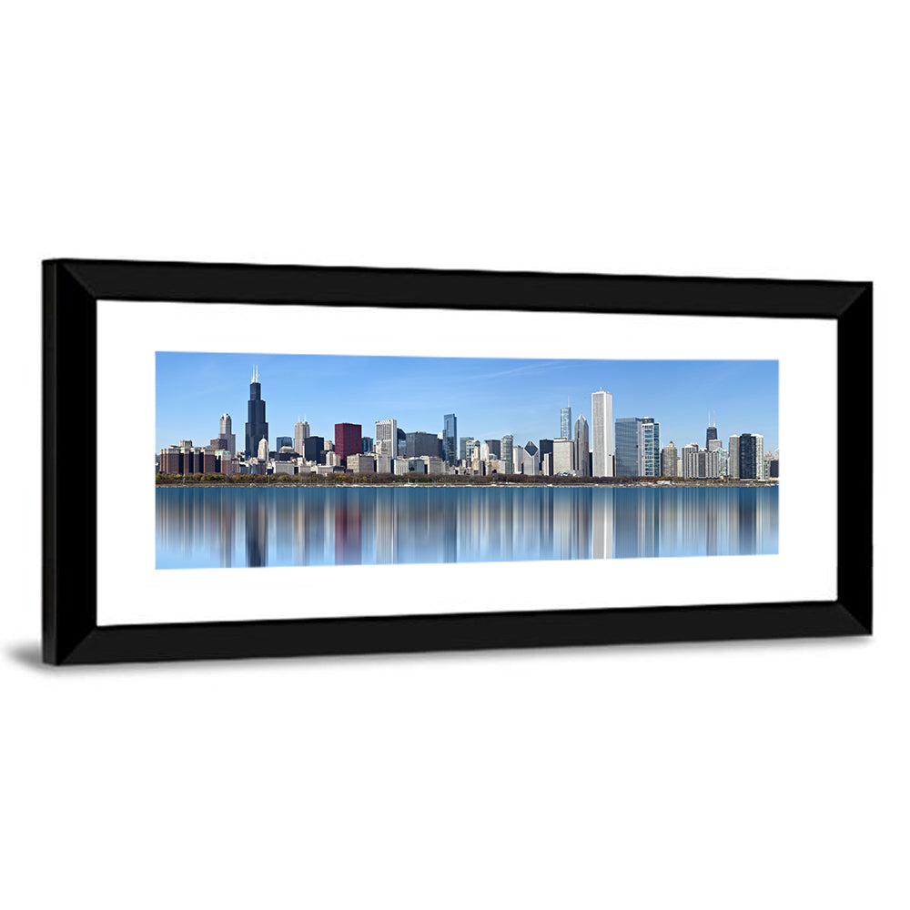 Chicago Skyline Reflection Wall Art