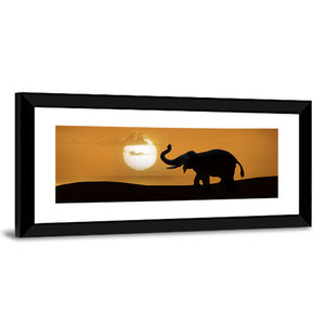 Elephant at Sunset Wall Art