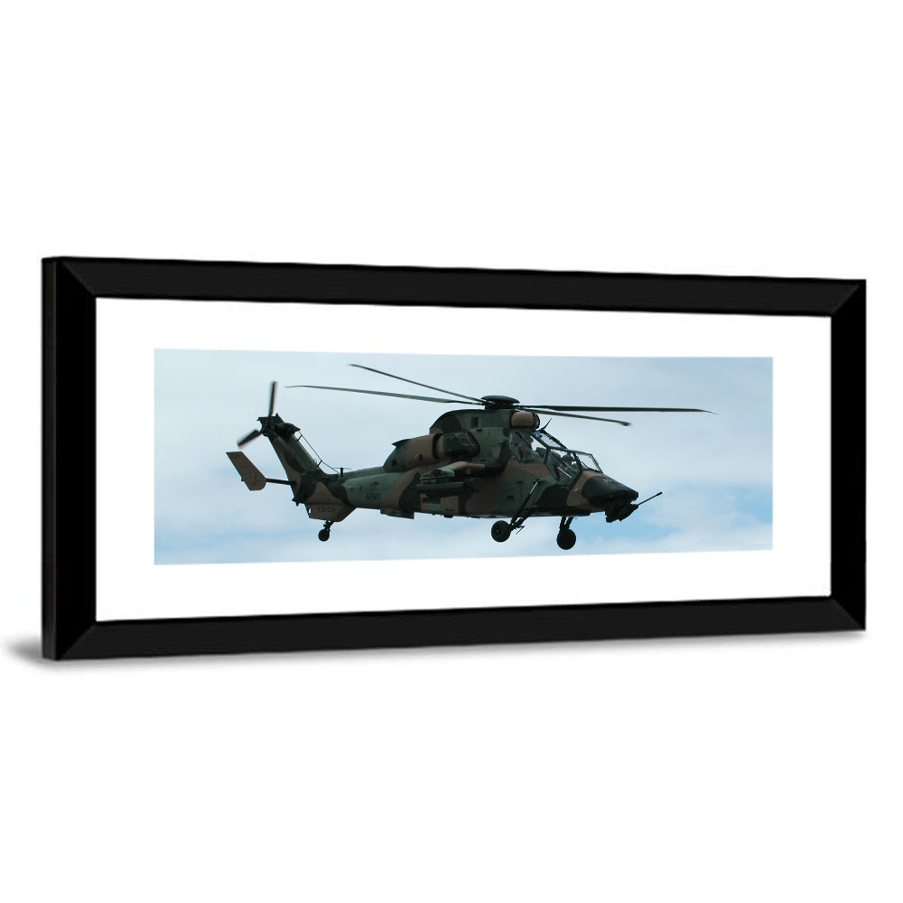 Attack Helicopter Side Profile Wall Art