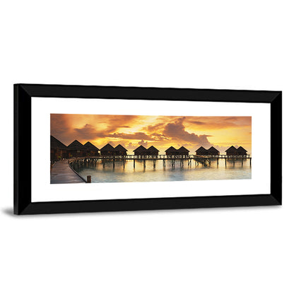 Golden Overwater Villas Wall Art