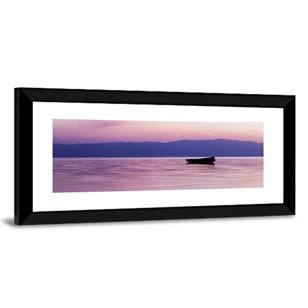 Lavender Lake Ohrid Sunset Wall Art