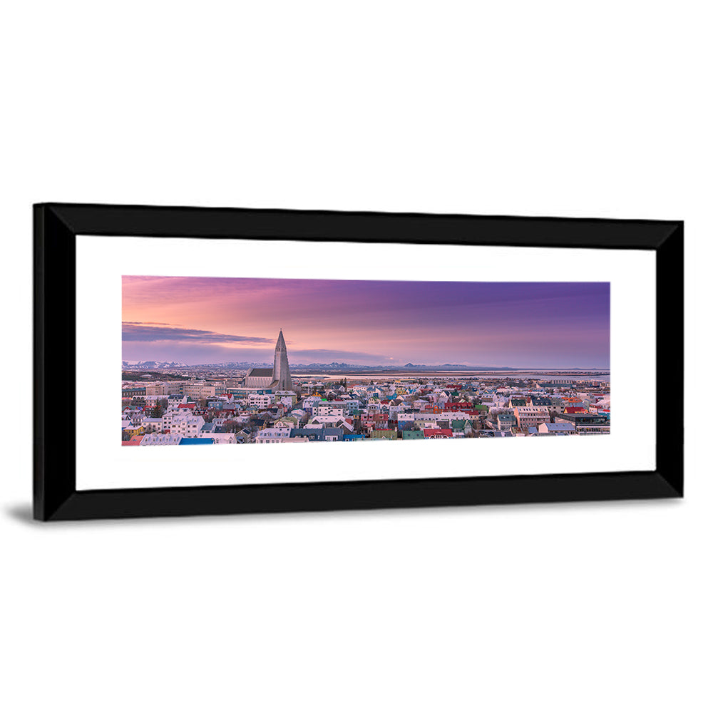 Dawn Over Reykjavik Wall Art