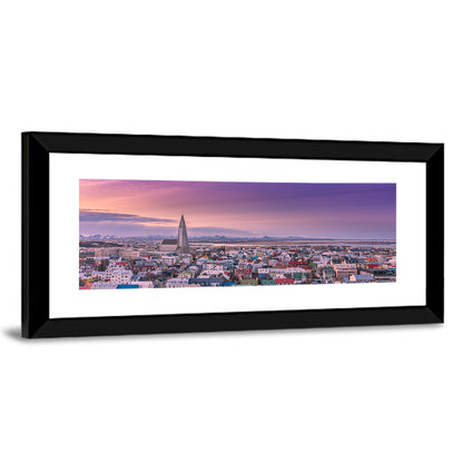 Dawn Over Reykjavik Wall Art