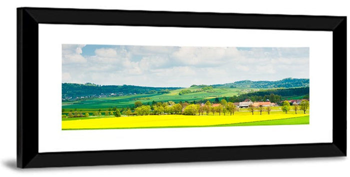 Czech Rapeseed Fields Wall Art as a framed print