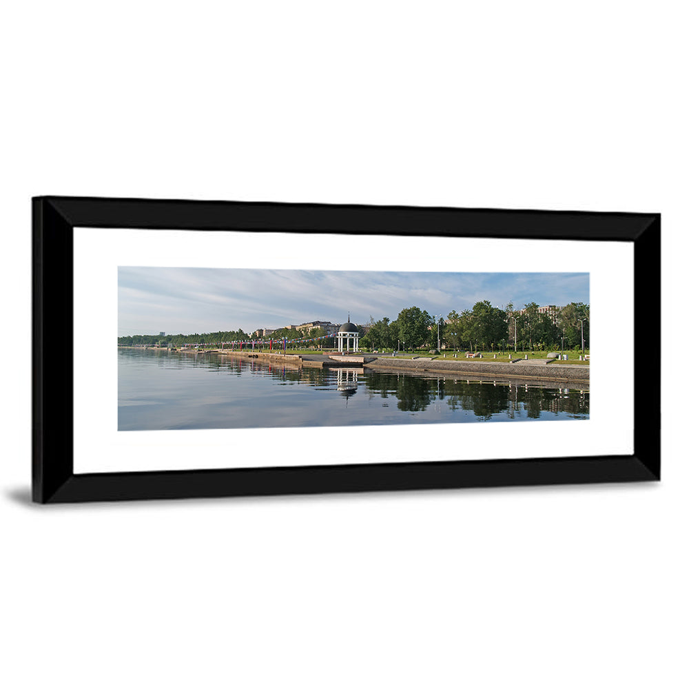 Lake Onega Promenade with Gazebo Wall Art