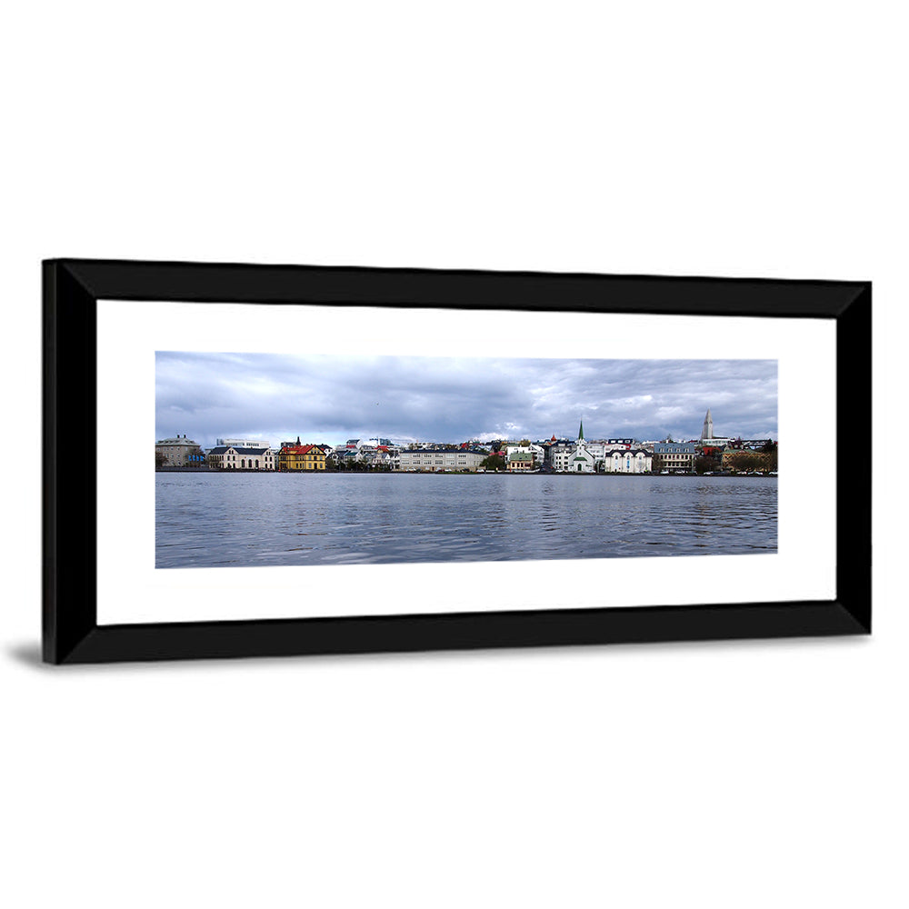 Tjörnin Reykjavik Skyline Wall Art
