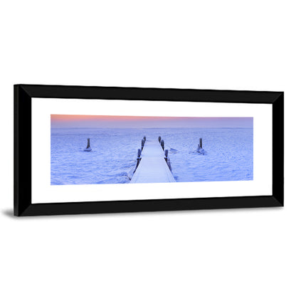 Frosted Jetty at Sunrise Wall Art