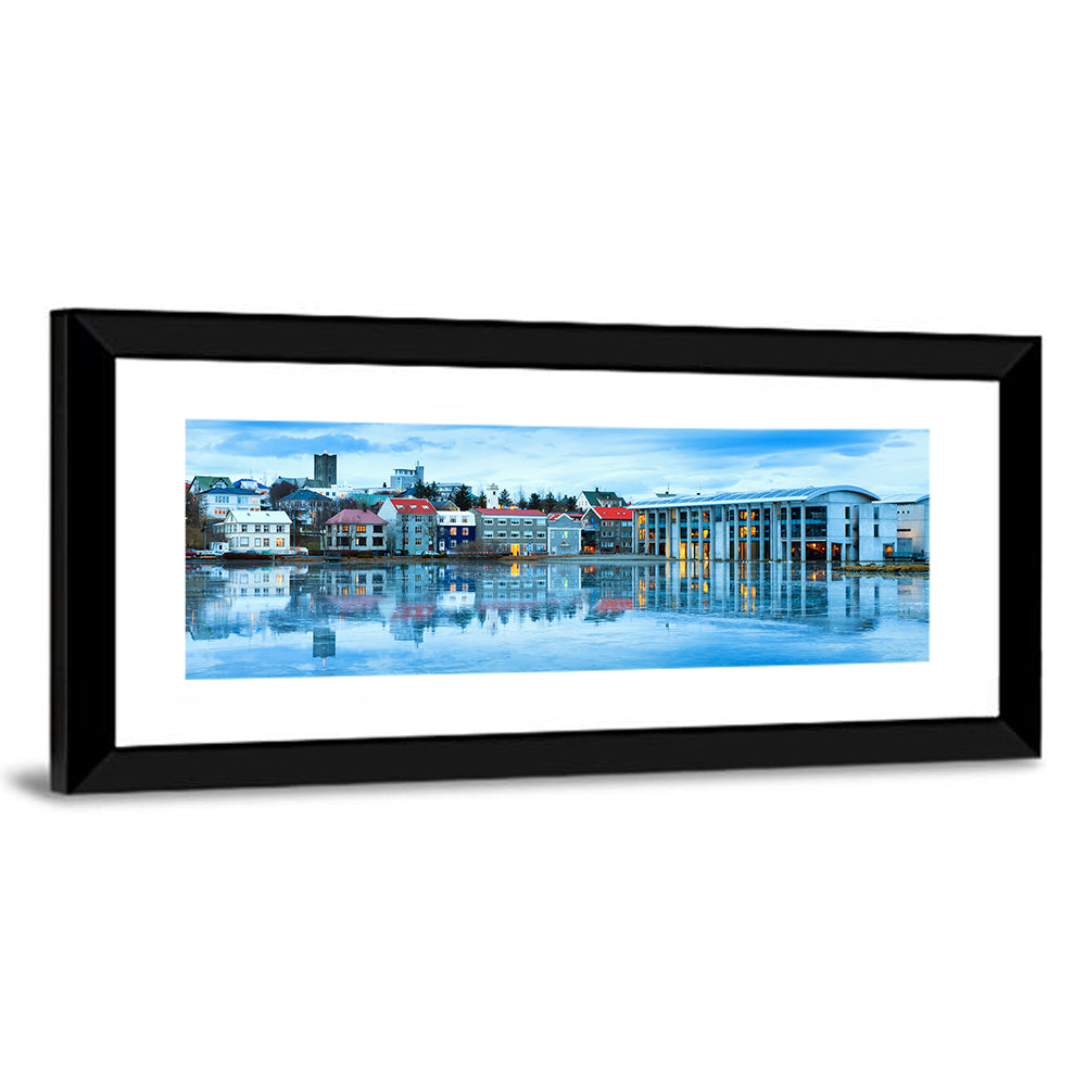 Reykjavik City Hall at Blue Hour Wall Art