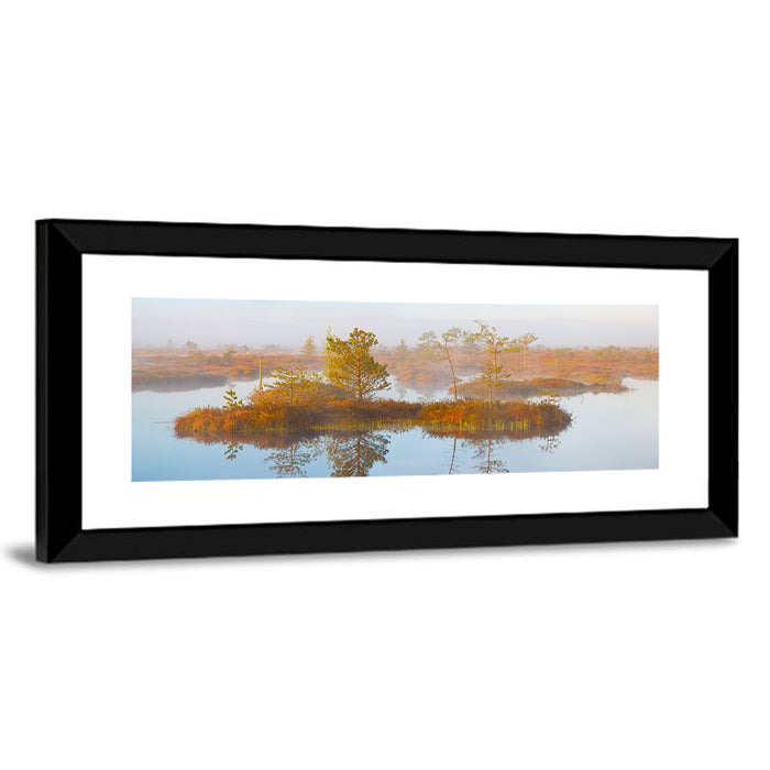 Yelnya Swamp Reflection Wall Art as a framed print