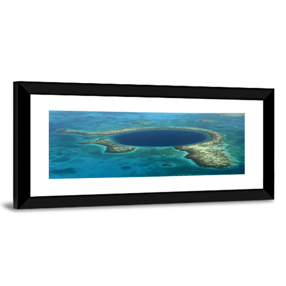 Great Blue Hole Aerial View Belize Wall Art