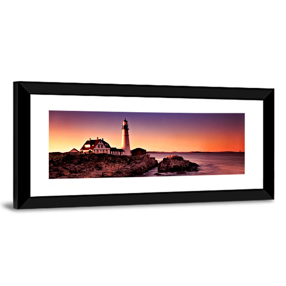 Portland Head Light at Dusk Wall Art
