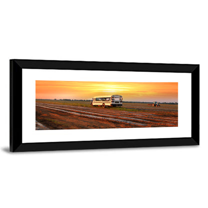 Indiana Farm Field at Golden Hour Wall Art