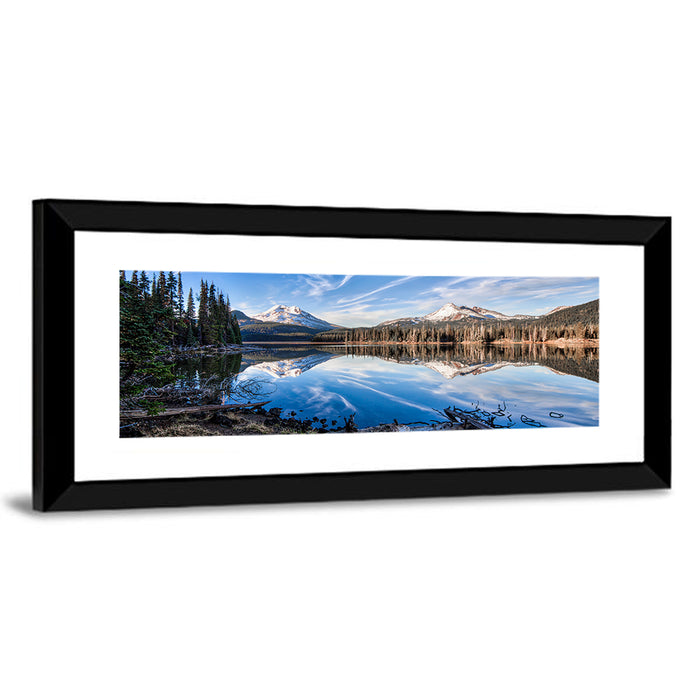 Sparks Lake Reflection Wall Art as a framed print