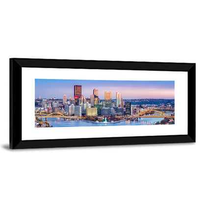 Pittsburgh Twilight Skyline Wall Art