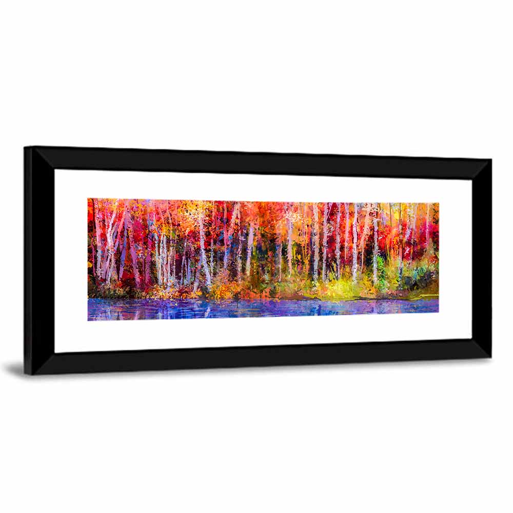 Vibrant Forest Reflection Wall Art