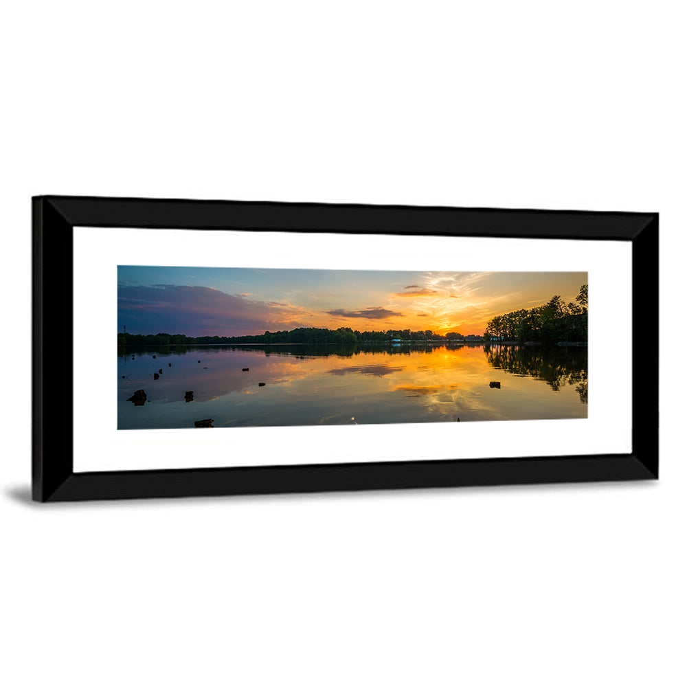 Lake Norman Sunset Reflection Wall Art