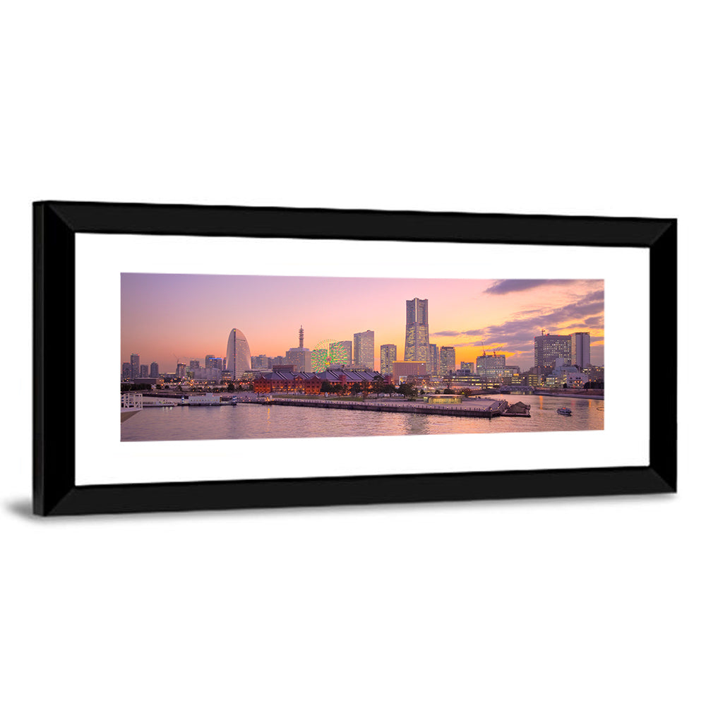 Yokohama Harbor Twilight Wall Art
