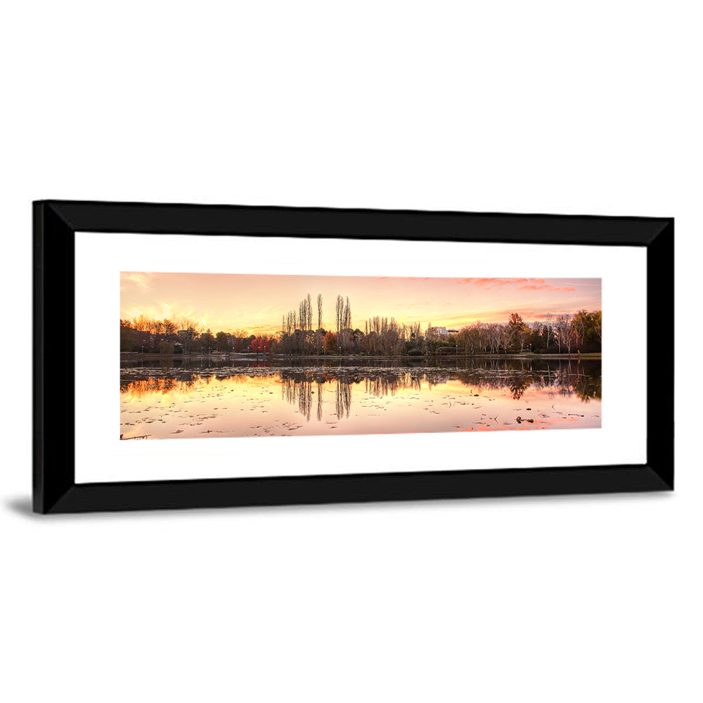 Lake Burley Griffin Sunset Reflection Wall Art