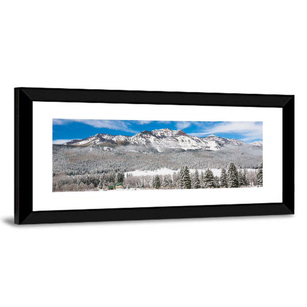 Colorado Snowy Mountain Cabin Wall Art