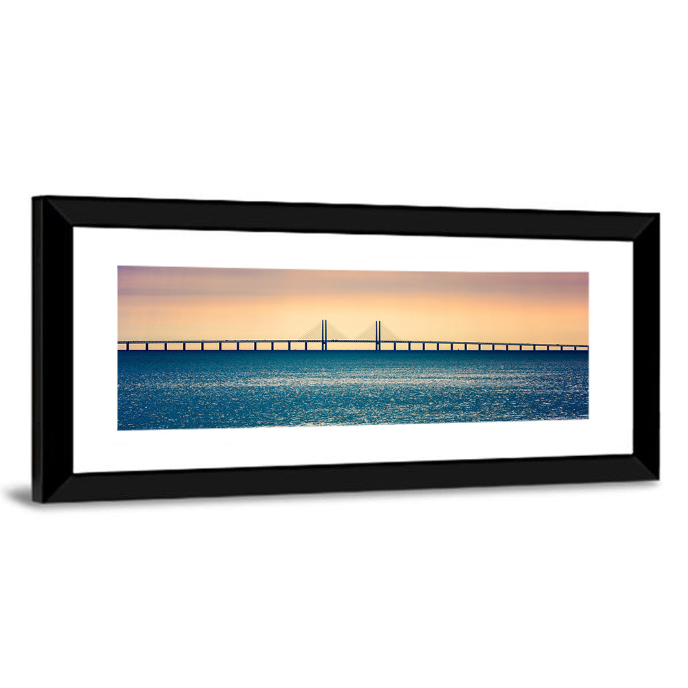 Øresund Bridge at Sunset Wall Art