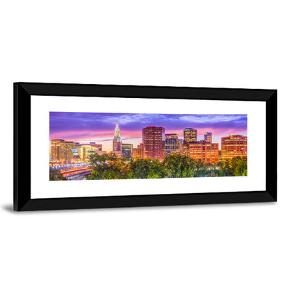 Hartford Skyline at Dusk Wall Art