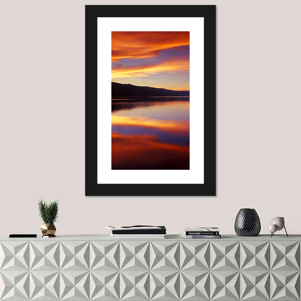 Dusk Over Mountain Lake Wall Art