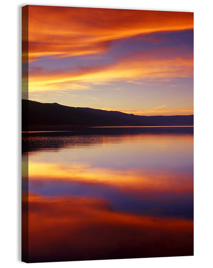 Dusk Over Mountain Lake Wall Art