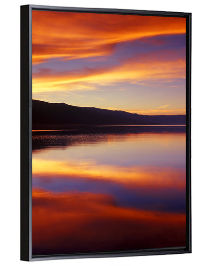 Dusk Over Mountain Lake Wall Art