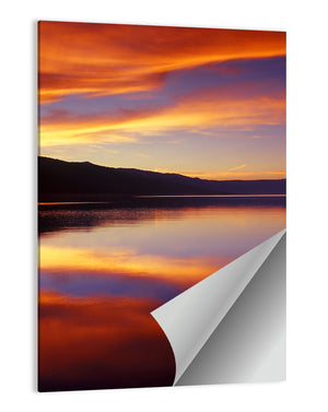 Cloudy Lake Sunset Wall Art