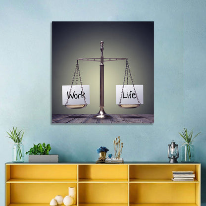 Metallic Scale: Work and Life Wall Art