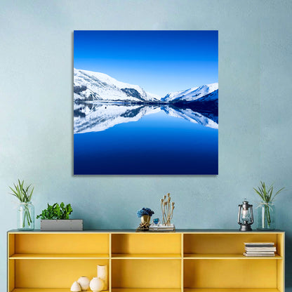 Tal Y Llyn Winter Reflection Wall Art