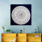 Navy Ornamental Mandala Wall Art