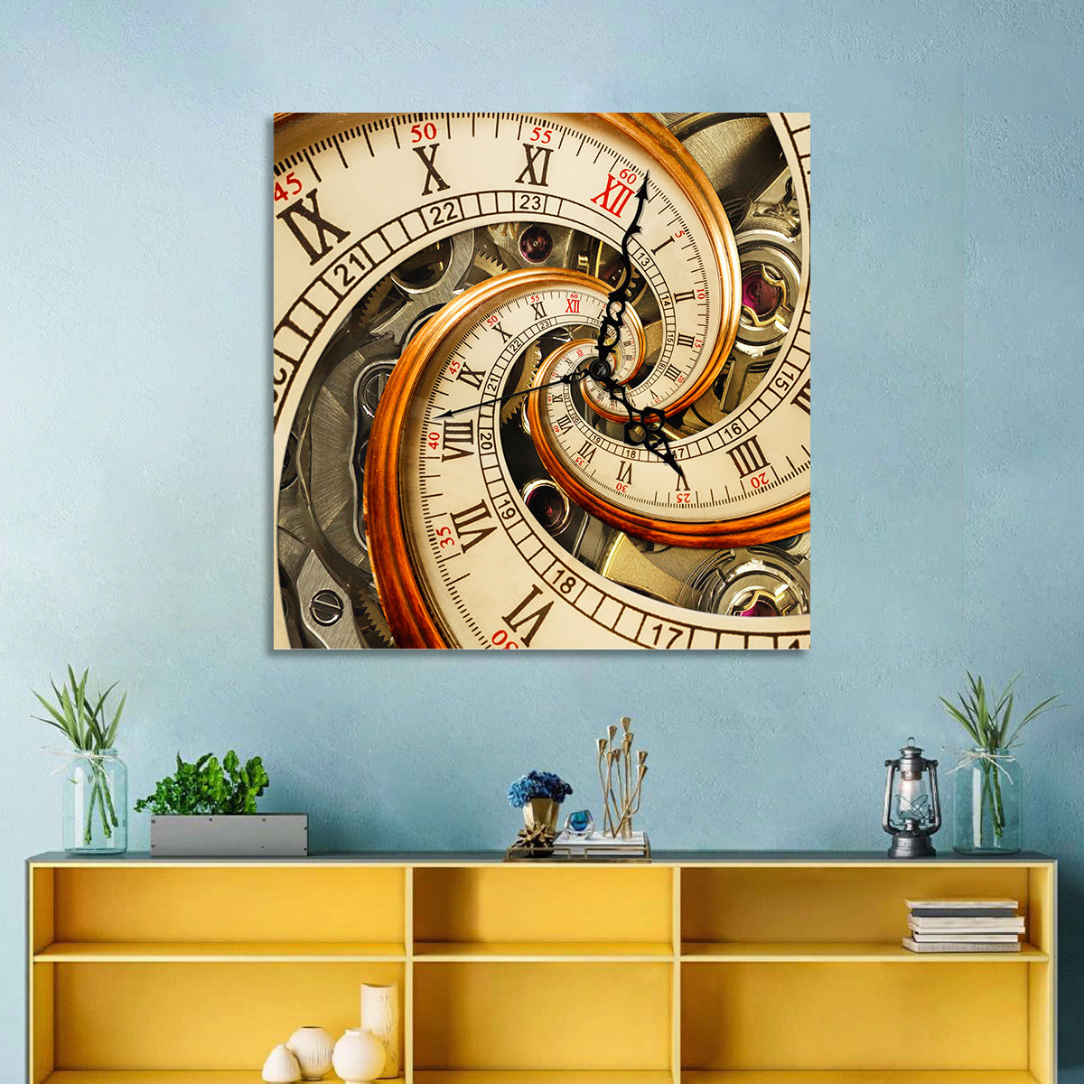 Surreal Infinity Clock Spiral Wall Art
